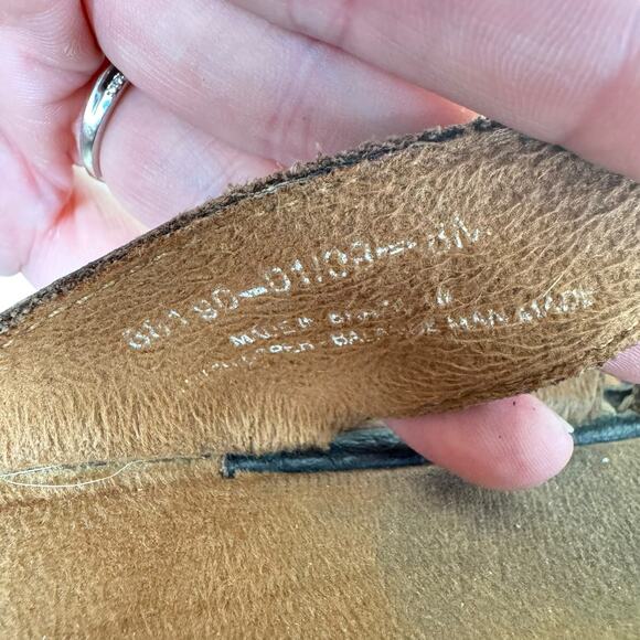 Clarks Brown Pebbled Leather Strappy Slip On Low Heel Slide Sandals Size 8 - Picture 7 of 8